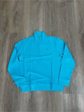 Vineyard Vines Men’s Bright Turquoise Quarter-Zip Sweater